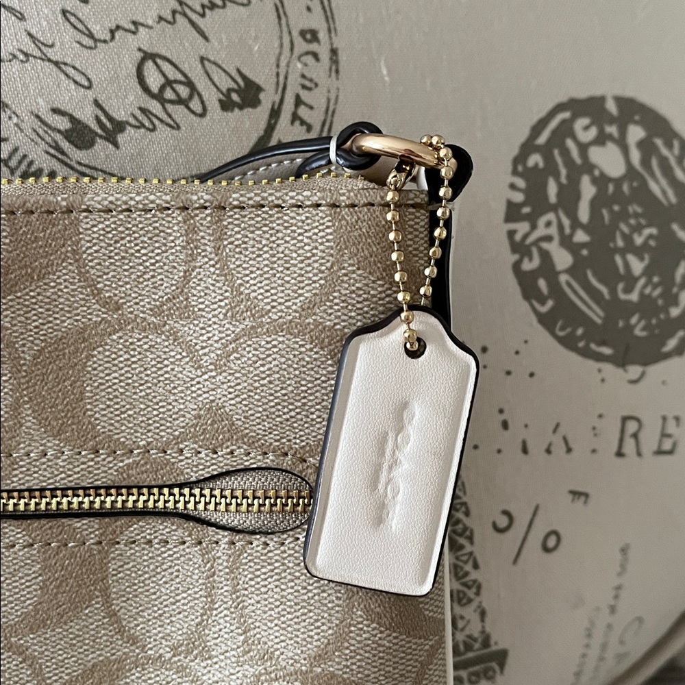 Coach Beige Signature Crossbody Bag - Picture 3 of 10